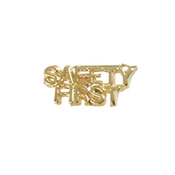 Safety First Cut Out Cast Stock Jewelry Pin