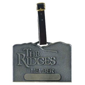 Cast 2-Level Bag Tag w/ Black Leather Strap