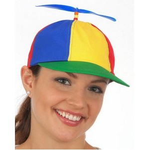 Cotton Multi-Color Propeller Cap w/Plastic Adjustable Tab