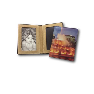 Leather Folding 4"x6" Bi-Fold Picture Frame (4-Color)