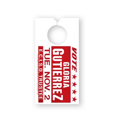 3 1/2"x6 3/4" Plain Door Hanger Custom Printed