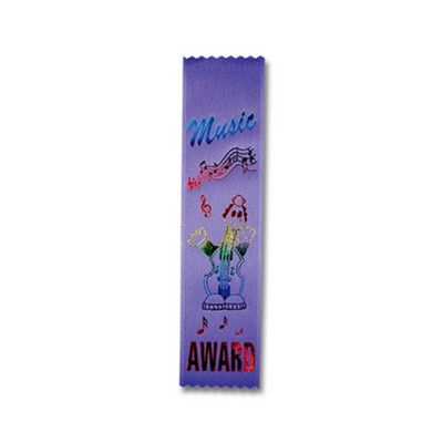 2"x8" Stock Recognition Music Award Lapel Ribbons