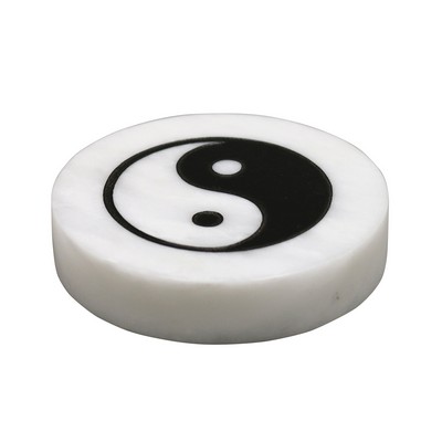 White Marble Round Paper Weight