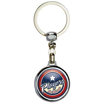 Round Die Cast Metal Domed Key Tag