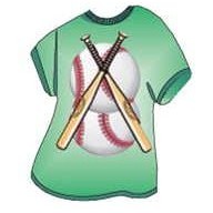 Baseballs & Bats T-Shirt Lapel Pin