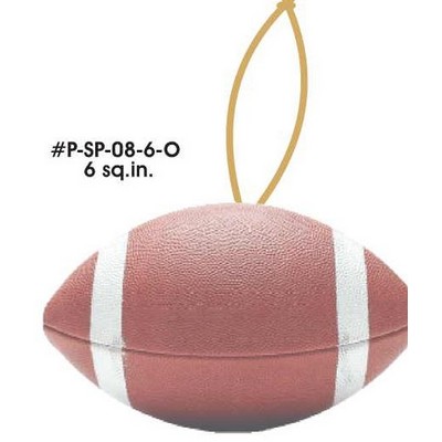 Football Promotional Ornament w/ Black Back (6 Square Inch)