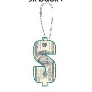 Dollar Sign $100 Bill Zipper Pull