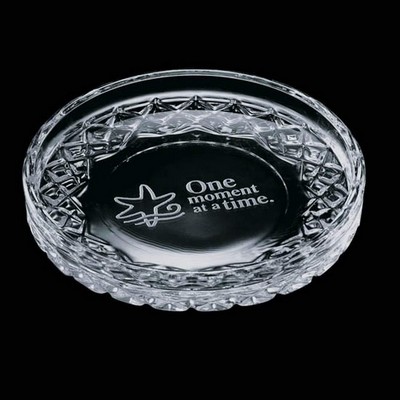 Cuthbert Coaster - Lead Crystal 4"