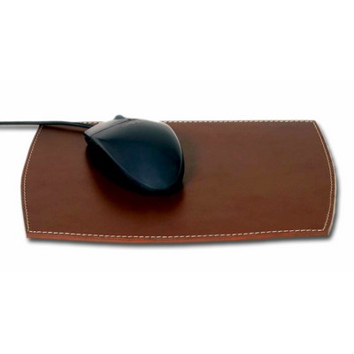 Rustic Brown Leather Mouse Pad