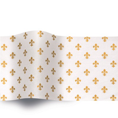 Precious Metals Fleur De Lis Stock Design Tissue Paper (A)