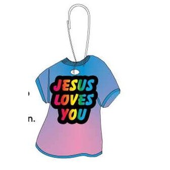 Jesus Loves You T-Shirt Zipper Pull