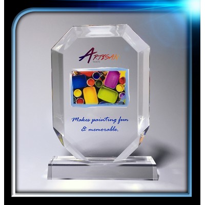 Executive Series Vertical Jewel Award w/Base (5"x7"x3/4")