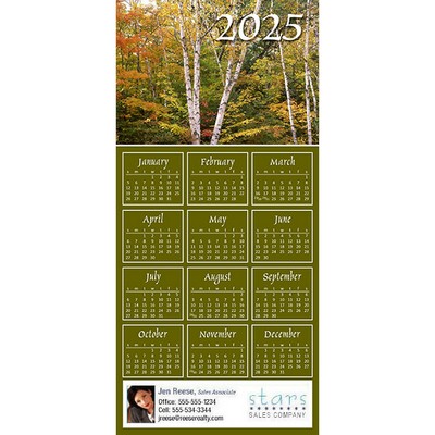 Full Color Z-Fold Calendar Greeting Cards w/Imprinted Envelopes (15"x7")