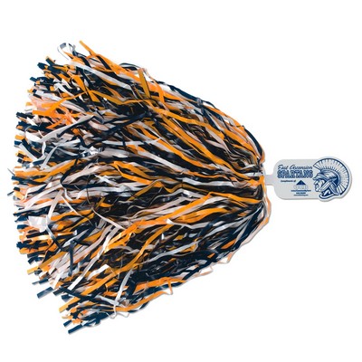 750-Streamer Pom Poms w/Mascot Handle - Spartan/ Indian/ Knight End