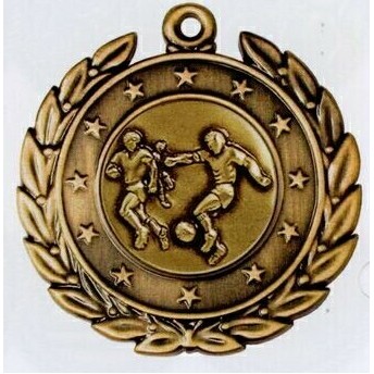 Stock Star Wreath 2" Medal- Soccer Male