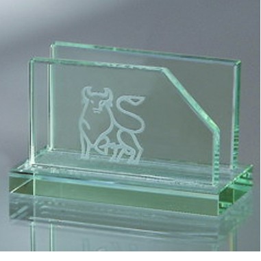 Jade Glass Business Card Holder