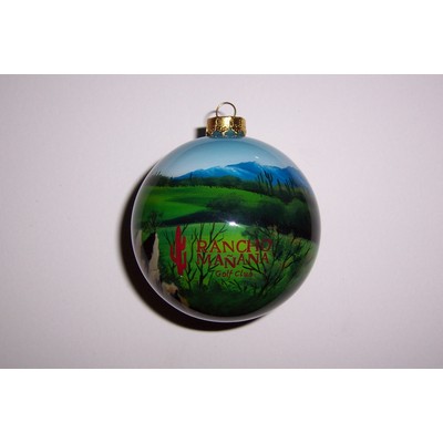 3" Ball Glass Ornament - Complex Artwork