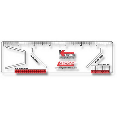 .030 Clear Logbook Ruler, Stock Shape LBR1 (2"x7.125"), Spot Color