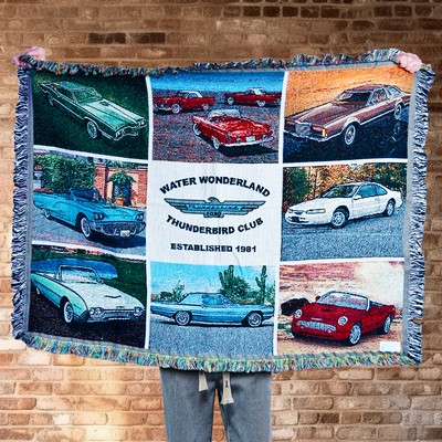 Custom Woven Photo Tapestry Throw Blanket, Made in USA - Size M