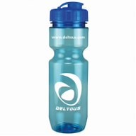 22 Oz Translucent Bike Bottle w/ Flip Top Lid