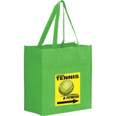 Heavy Duty Grocery Bag w/ Poly Board Insert & 4 Color Process (13"x7"x14")