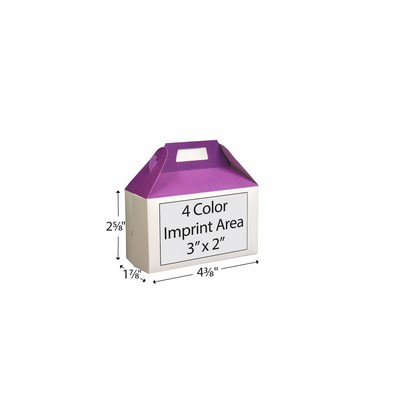 4-Color Imprint Candy Box w/Purple Rooftop Texture