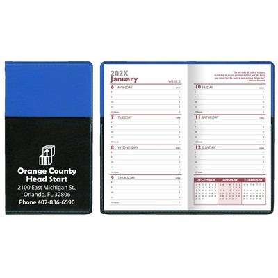 Soft Cover 2 Tone Vinyl France Series Weekly Planner w/ Map / 2 Color