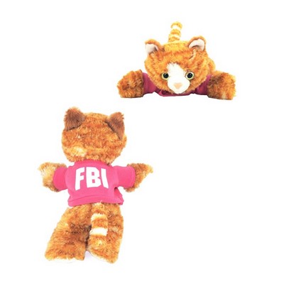 8" Molly Tabby Cat Stuffed Animal w/T-Shirt & One Color Imprint