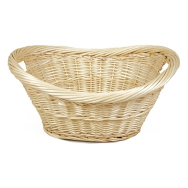 Oval Wicker Gift Basket w/Handles (25"x19"x9 1/2")