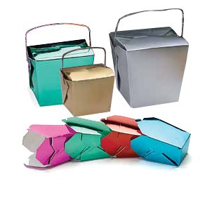 Glossy Colored Paper Take Out Box (2 3/4"x2"x2 1/2")