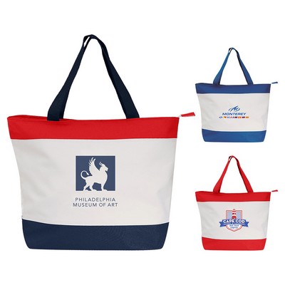 Poly Zipper Tote Bag