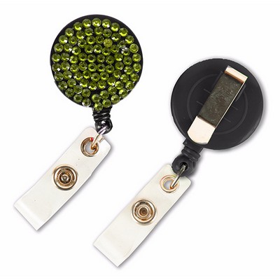 Bling Rhinestone Badge Reel