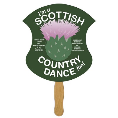 Badge Hand Fan Full Color (1 Side)