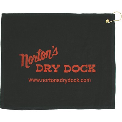 15" x 18" Hemmed Terry Colored Golf Towel