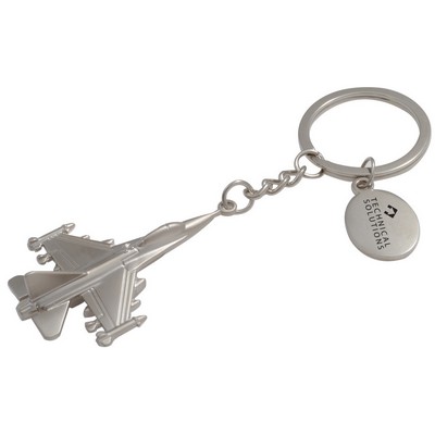 Metal Fighter Jet Key Tag