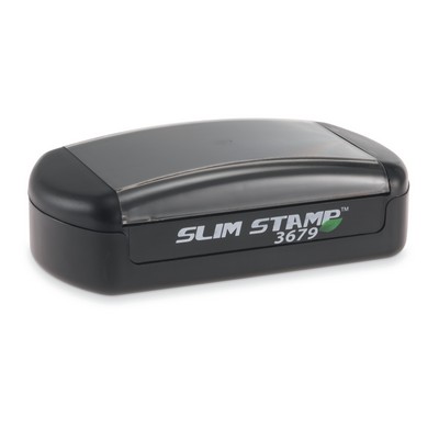 Slim Stamp™ Pre Ink Rectangle Stamp (1 1/4" x 3 1/8")