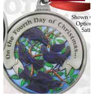 Twelve Days of Christmas 3D Gallery Print Full Size Ornament (Day 4 - Four Calling Birds)