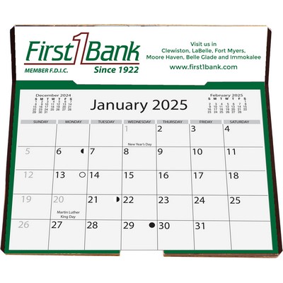 Full Color Easel Back Calendar (6¼"x6 3/8")