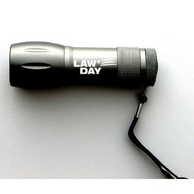 Round Style 9 LED Metal Flashlight