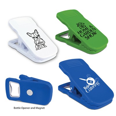 Magnetic Bottle Opener/Bag Clip (Spot Color)