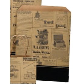 Large Newsprint Collection Merchandise Bag (11 1/2"x3x18")