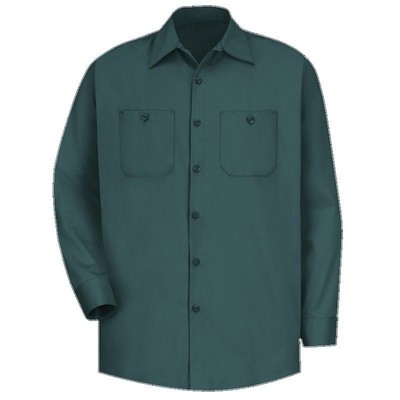 Red Kap™ Men's Long Sleeve Wrinkle Resistant Cotton Work Shirt - Spruce Green