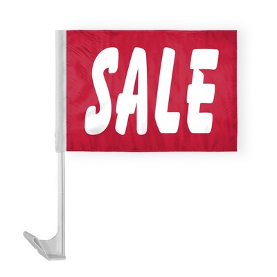 Sale Car Flags 12x16 inch (Red)