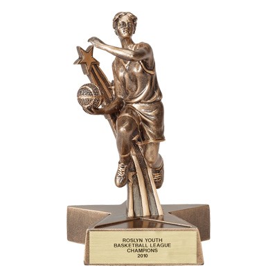 Female Resin Basketball Trophy