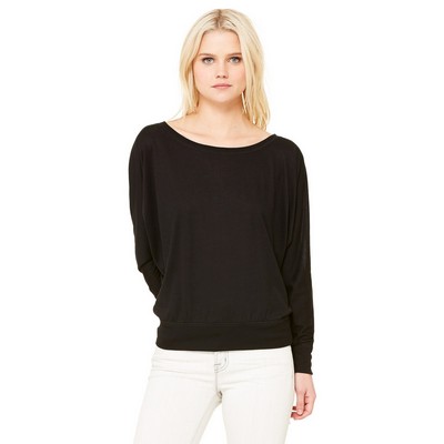 Bella Women's Flowy Off-Shoulder Long Sleeve Tee Shirt