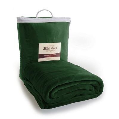 Cloud Mink Touch Throw Blanket (Overseas) - Forest Green