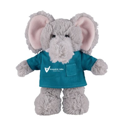 Soft Plush Stuffed Elephant in scrub shirt