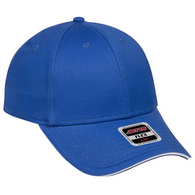 OTTO Stretchable Superior Cotton Twill Sandwich Visor "OTTO FLEX" 6 Panel Low Profile Baseball Cap