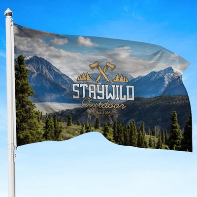 Full Color Rectangle Pole Flag (6'x10')