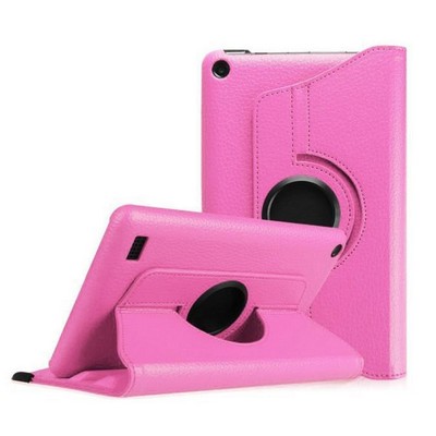 Kidder Rotate Leatherette Case for Kindle Fire HD 8" (Pink)